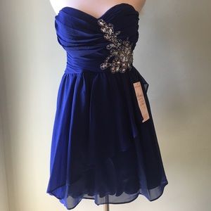Blue sequin dress